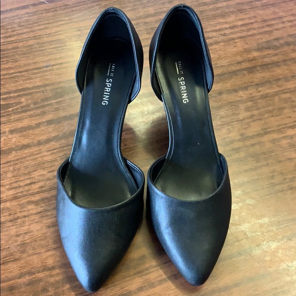 Call It Spring Short Black Heels